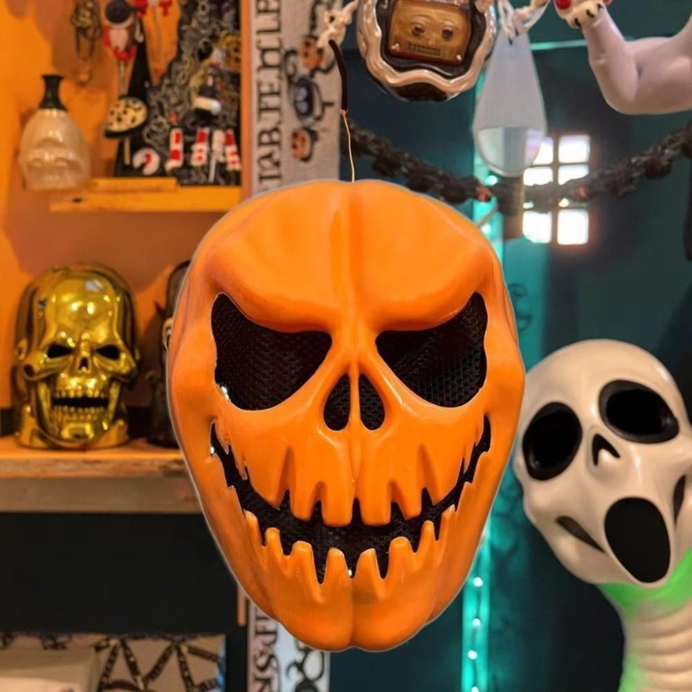 Creativity Scary Pumpkin Mask Realistic Full Face Mask Halloween Pumpkin Mask Halloween Party
