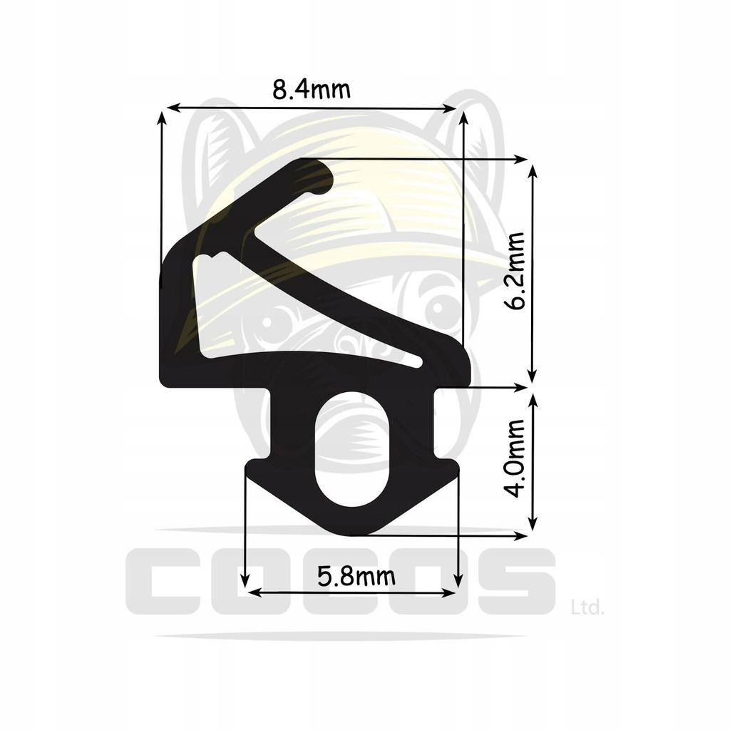 Seal for PVC Windows S-1019 ROPLASTO BLACK 1m