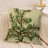 Retro Pinecones Plants Cushion Cover Silky Short Plush Invisible Zipper Dustproof Sofa Pillow Case For Home Decor