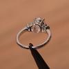 Women's Oval Cut Pink Quartz Gemstone Ring 925 Sterling Silver Band For Engagement Anniversary & Wedding Wear