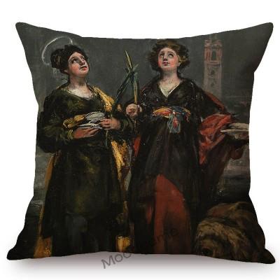 Francisco Goya Most Famous Art Painting Antique Christian Virgin Maria Sofa Throw Pillowcase Bible Store Cushion Cover Case
