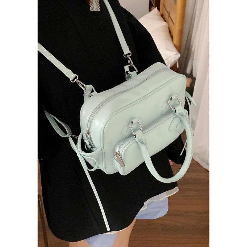 

Ручная сумка-портфель женская новая в студенческом стиле многофункциональный рюкзак большой вместимости сумка подмышку синий