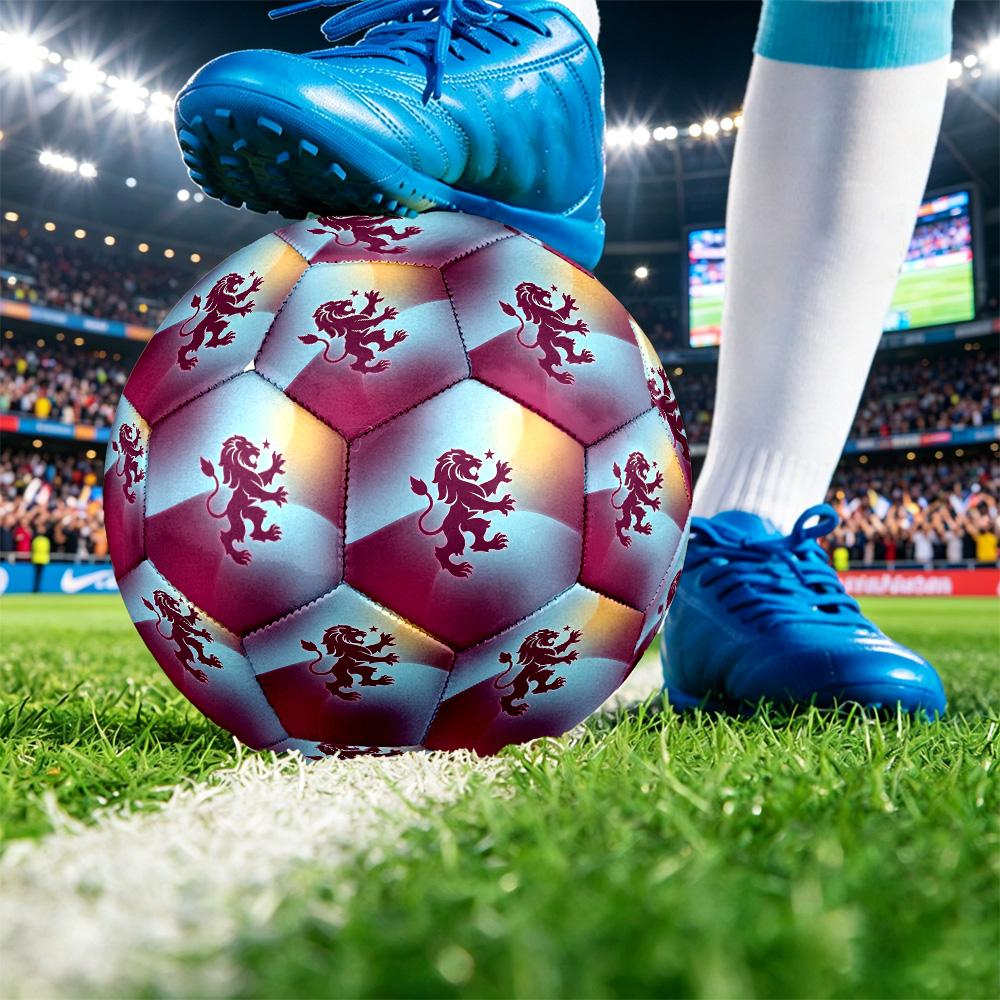 Aston Villa FootballPrinted Size 5 Soccer Ball, Anti Slip Adult Match Football Souvenir for Football Fans