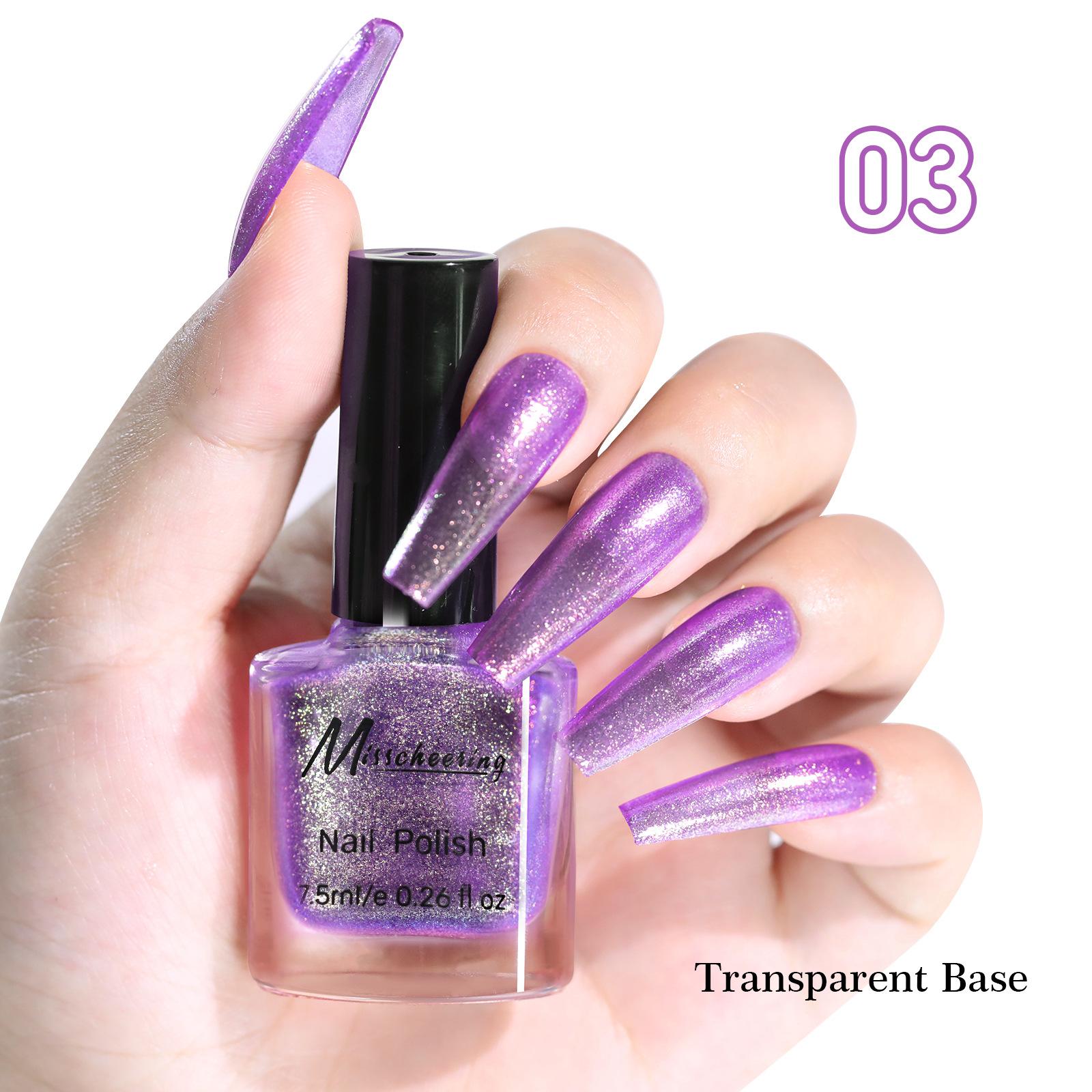 

7,5 мл Fantasy Glitter Oil-Based Быстросохнущий Стойкий Неотслаивающийся Лак Для Ногтей Не Требуется УФ-лампа