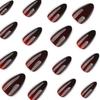 Gothic black smudge gradual change hot-selling wearing nail art nail piece short almond nail piece