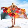 Microfiber Beach Towel,Absorbent Fall Bath Towel Oversized,Quick Dry Maple Leaf Beach Towel for Adult,Sand Free Swim Beach Towel