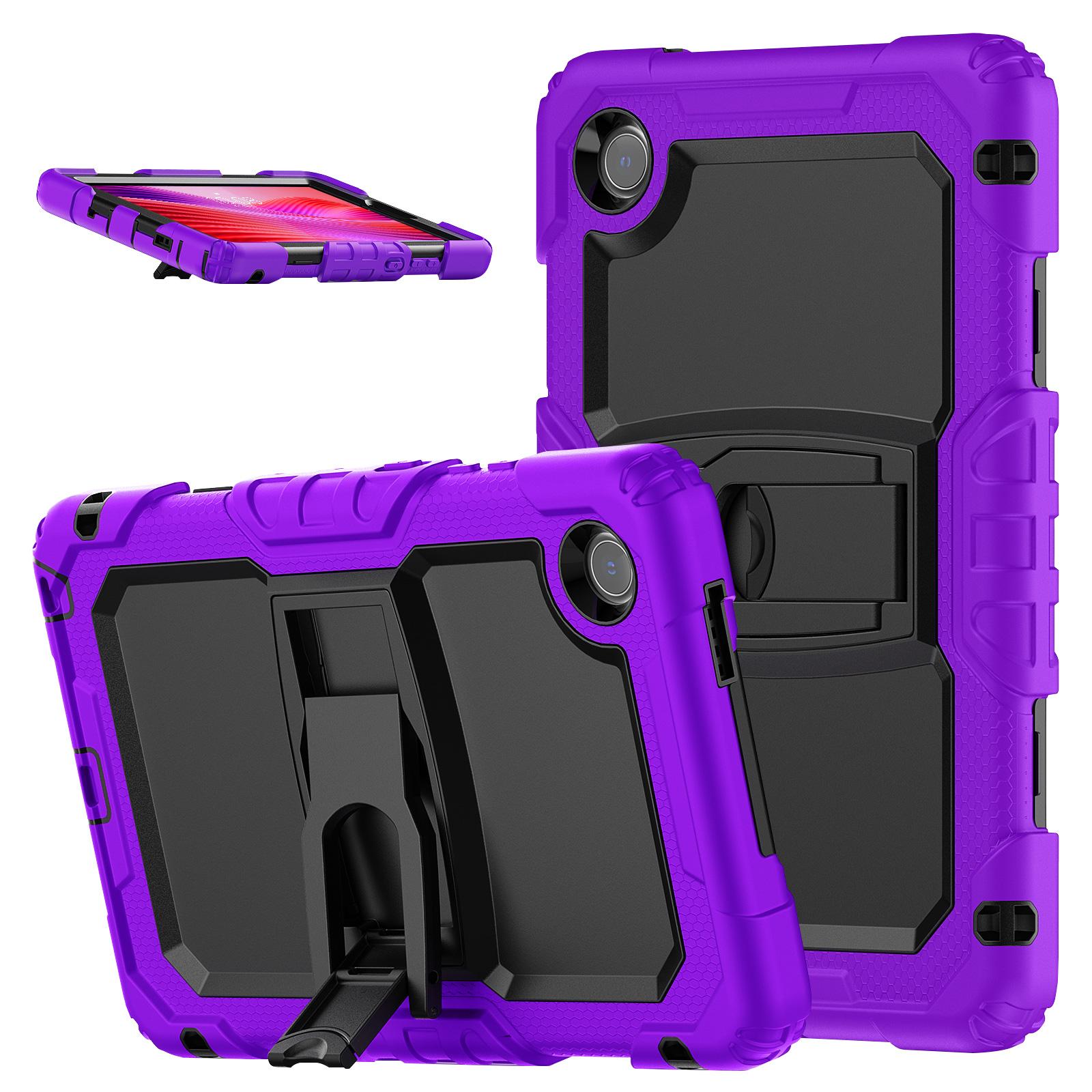 

For Lenovo Tab K9 Case Kickstand PC+Silicone Shockproof Tablet Cover Purple