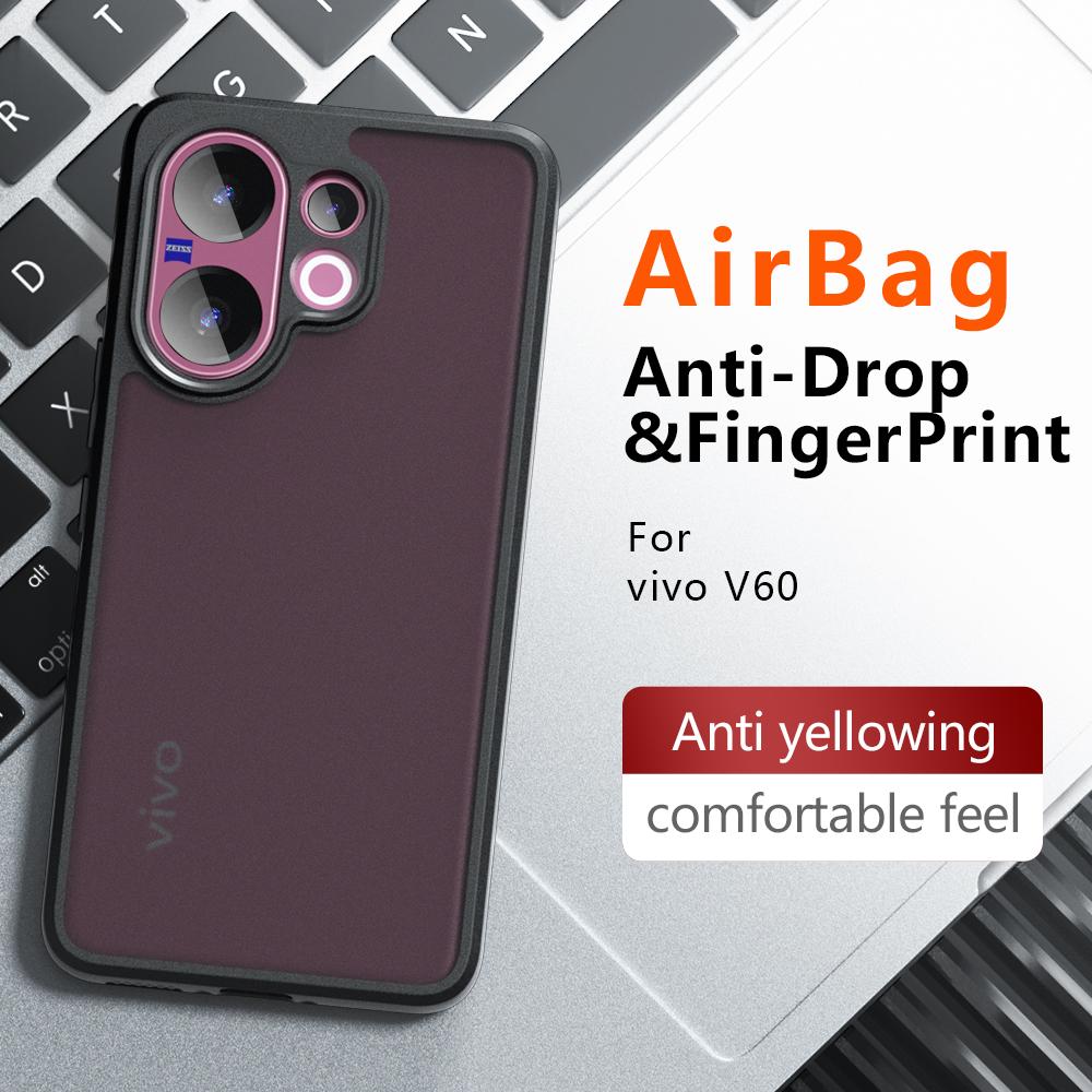 Transparent Cover for VIVO V60 Case Ultra Thin Matte Translucent & Clear Full Protection Funda for VIVO V60 Capa