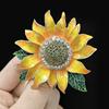 Lovely Sunflower Brooch for Women Men Flower Plant Pins Brooches Jewelry Trendy Accessories Party Gift