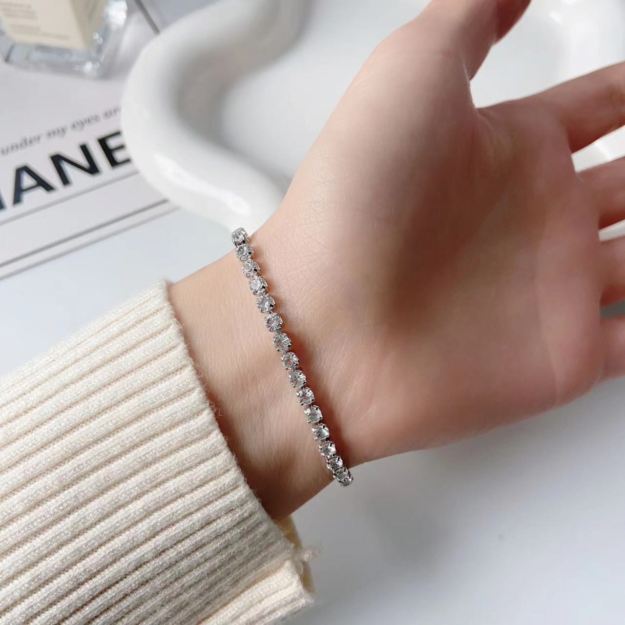 

Classy Plated Alloy Geometric Bracelet For Women Ideal Gift Friends For Silver Bracelet