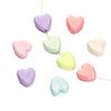 50/100Pcs/lot 8.5*9mm Multicolor Plastic Love Heart Spacer Beads for Diy Handmade Necklace Earring Jewelry Making Accessories