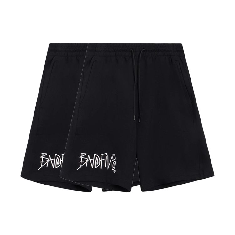 Li Ning Badfive Letter Print Loose Shorts Men Shorts Black AKSS379-2
