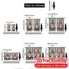 2D FLAT PRINTING 2pcs Curtains (Without Rod) Christmas Gnomes with Snowflakes April Fools is Day Festival Fashion Curtains