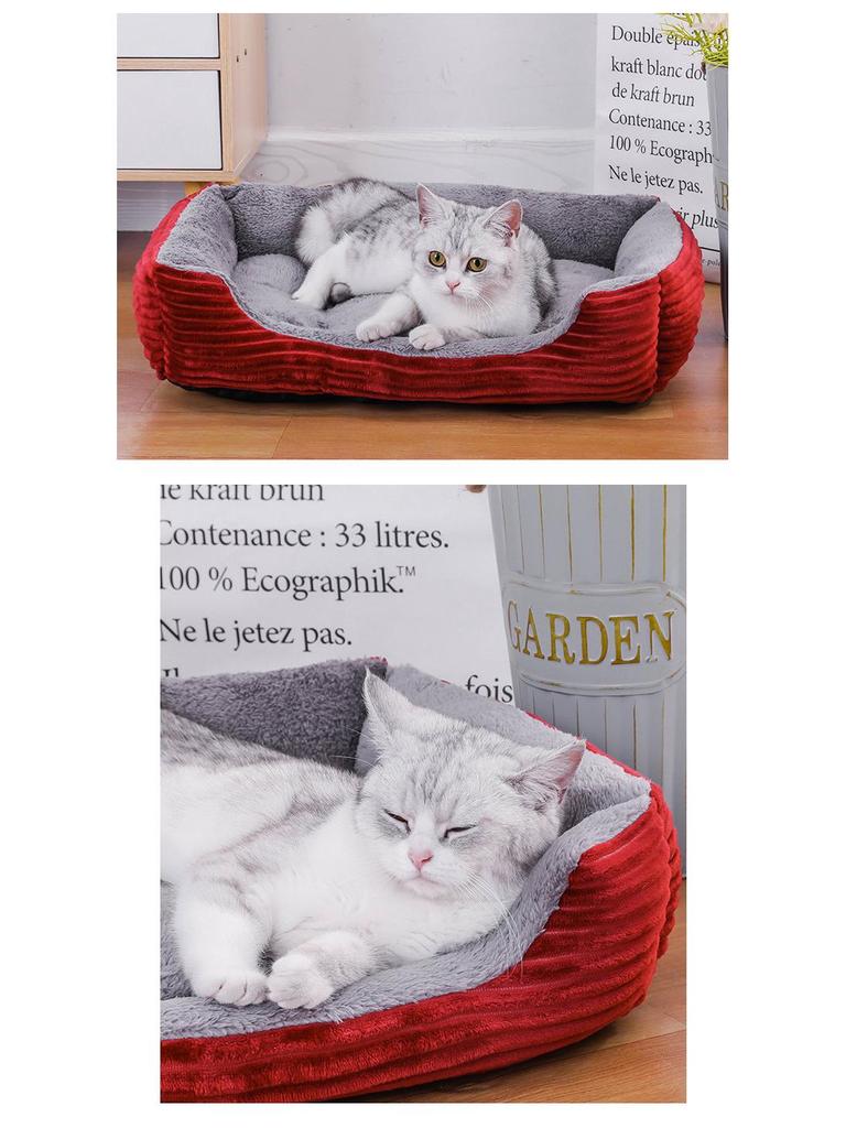 All-Season Pet Bed for Small Dogs & Cats - Winter Warmth Dog House Mat