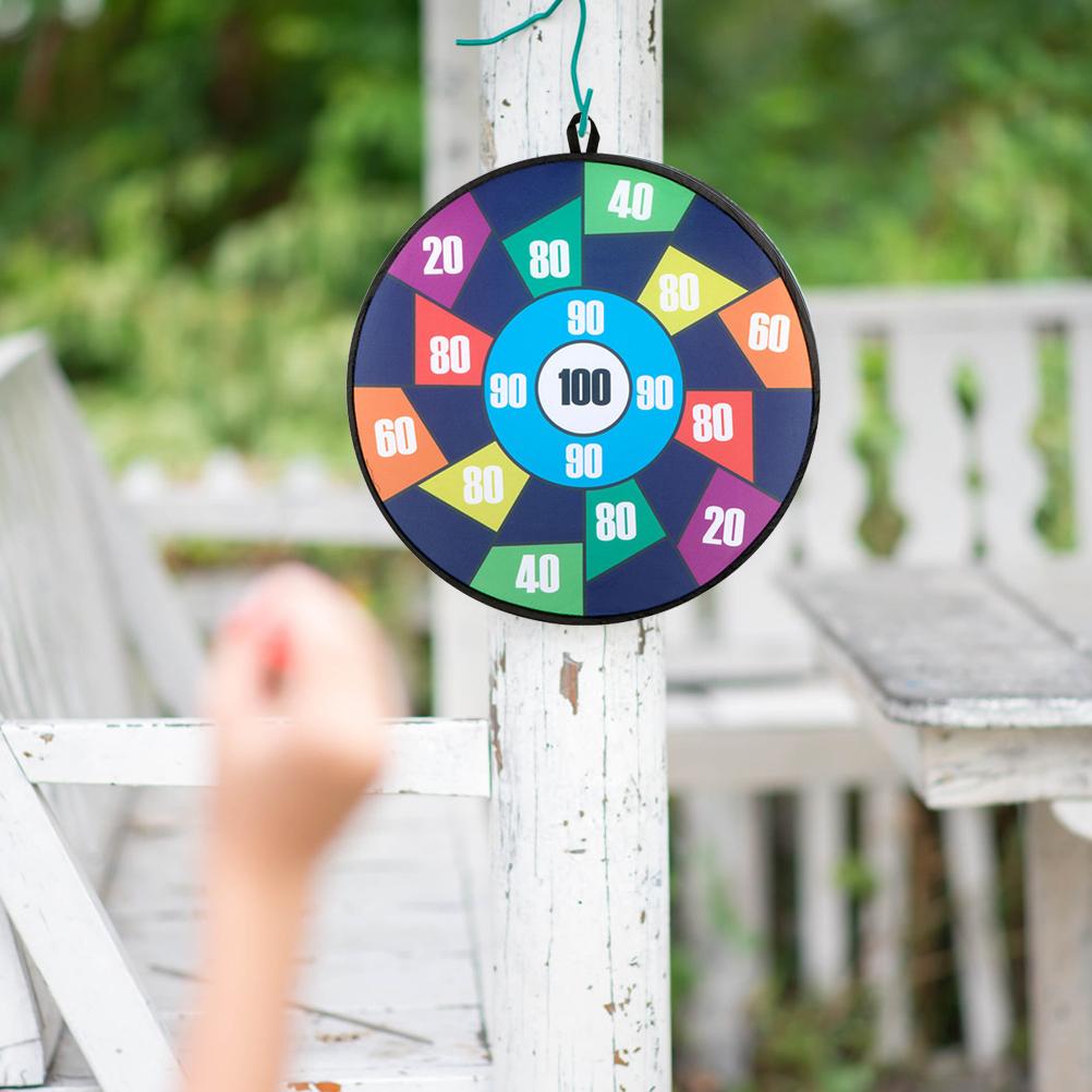 28.7in Kids Foldable Dart Board Game Set Hanging Safe Dartboard Set with 16 Sticky Balls Indoor