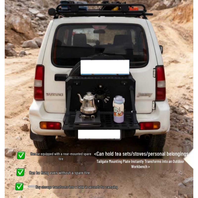 Folding Dining Table Rack for 3-Door & 5-Door JIMNY Off-road Tailgate