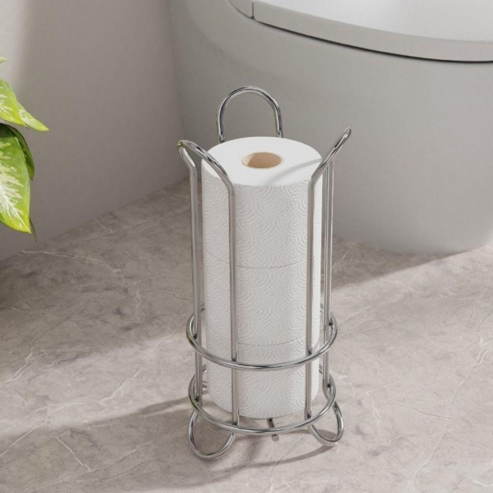 Dekorativer stehender Toilettenpapierhalter Eisen Toilettenpapierhalter Tissue-Aufbewahrungsregal Badezimmer
