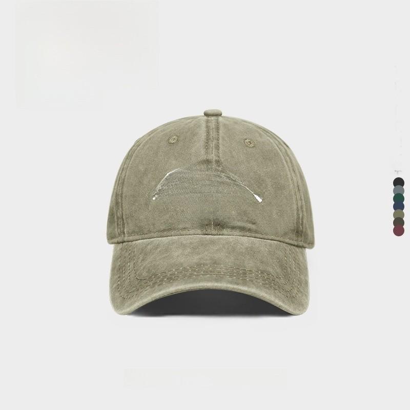 Retro Wash Cotton Baseball Cap With Wide Brim For Sun Protection And Unisex Style