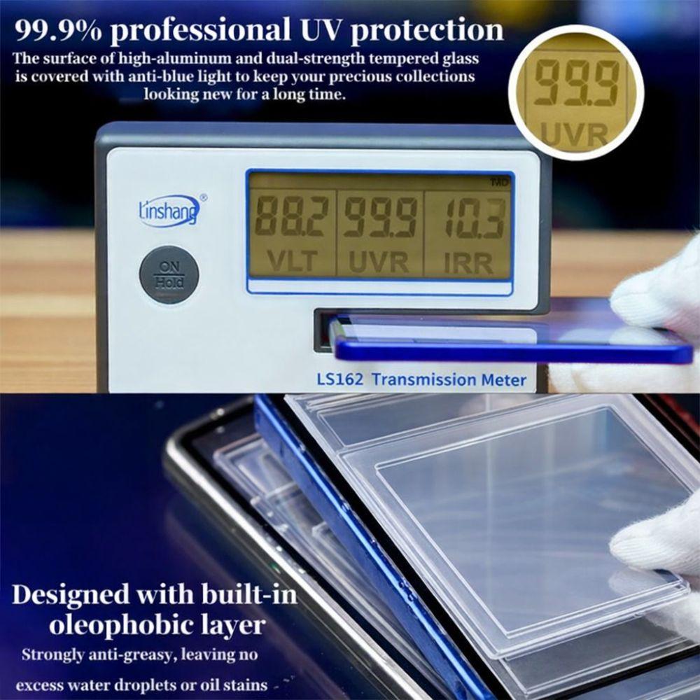 Sliding Style 35PT /CGC Graded Cards Protector Aluminium Frame Transparent Card Protective Case Double-sided Glass UV Protection