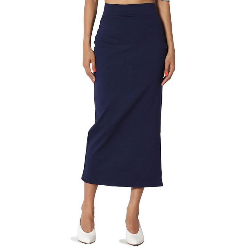 Women's Skirt Solid Color Hip Skirt Slit Long Skirt