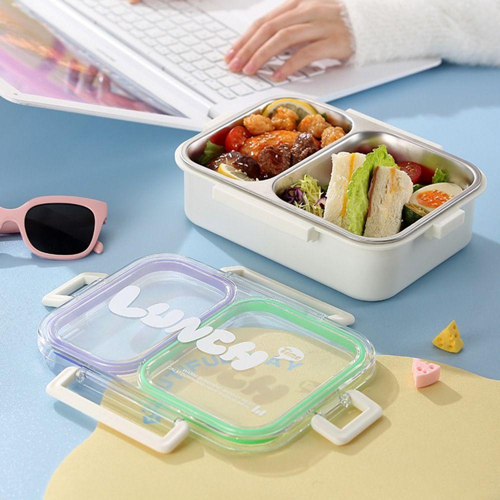 Sealed Design Portable Food Container Food Grade Divided Lunch Plate  Outdoor Activities