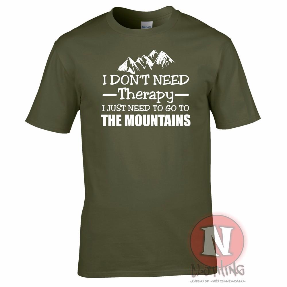 Ich brauche keine Therapie, ich muss nur in die Berge T-Shirt Lustiges Wander-T-Shirt