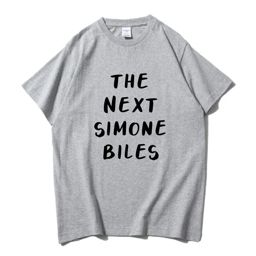 The Next Simone Biles Tshirts Letter Printing Clothes Summer Cotton Short Sleeve Tee-shirt Casual Men/Women Unisex Streetwear