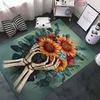3D HD Druck Schädel-Bouquet Künstlerischer Teppich Rutschfester Teppich Große Größen Läufer Fußmatten für Schlafzimmer Wohnzimmer Spielzimmer