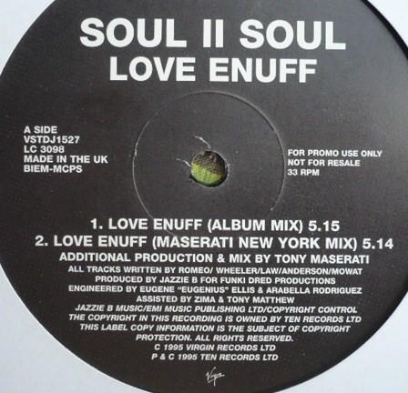 

12inch Record SOUL II SOUL Love Enuff VSTDJ1527 Virgin 1995 UK Dance Electronica Used