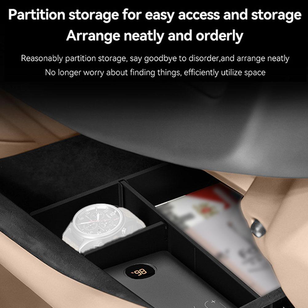 Glove Box Storage Partition Plate Console Organizer Container Glovebox Center Layered Shelf For Kia EV9 24-25