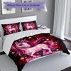 3pcs Custom Name Magical Unicorn Fantasy Bedding Set Printed Bedding Set Duvet Cover Closure Includes 1 Duvet Cover & 2 Pillowcases Bedroom Decor