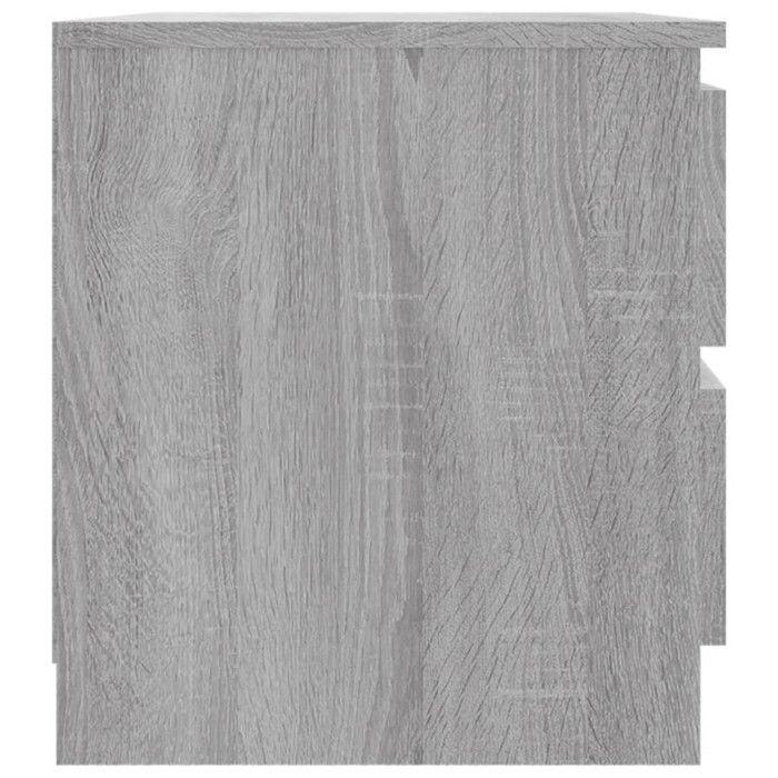 VidaXL Table de chevet Sonoma gris 50x39x43,5 cm Bois d'ingénierie815824