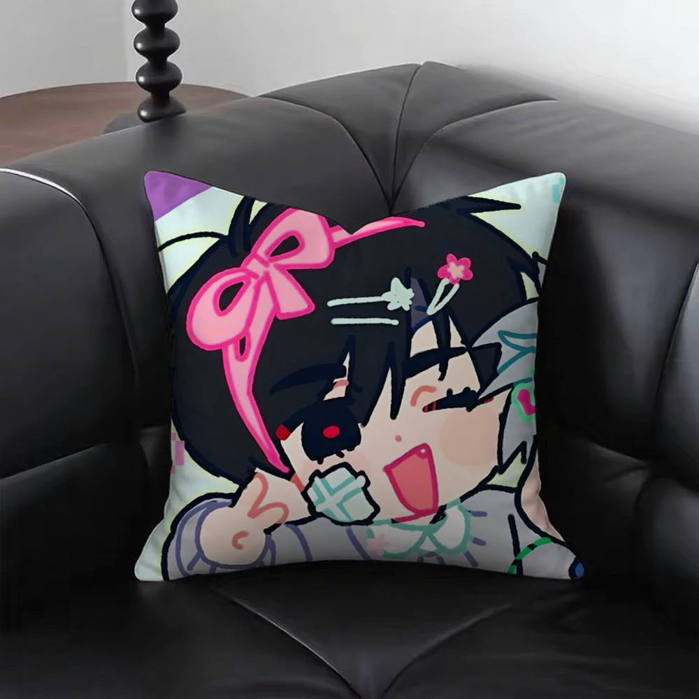 Cooler Anime-Junge Ivan Revers-Kissenbezug Quadratisch Schlafzimmer Sofa Freizeit Komfort Kissen Auto Wohnzimmer Heimdekoration