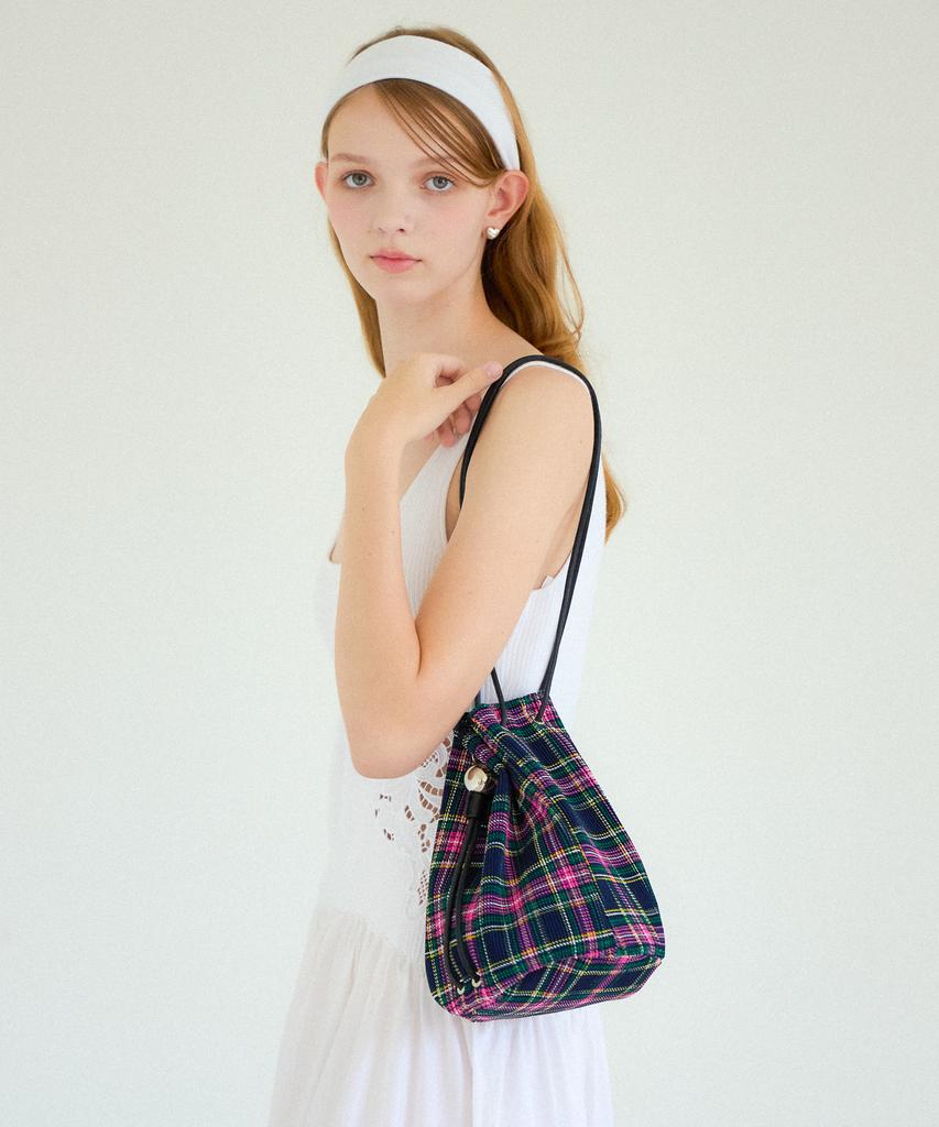 Holly Loves Love False Bag_Navy Check