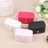 Portable PU Travel Ladies Jewelry Box Simple Ring Necklace Earrings Storage Minimalist Style Daily Travel Storage Box