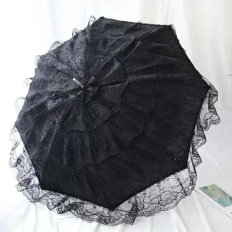 Ombrello Nordico Bianco Lungo da Donna per Matrimonio Ragazza Metallo Lusso Ombrello da Sole per Donne Guarda Chuva Idee Regalo SY338