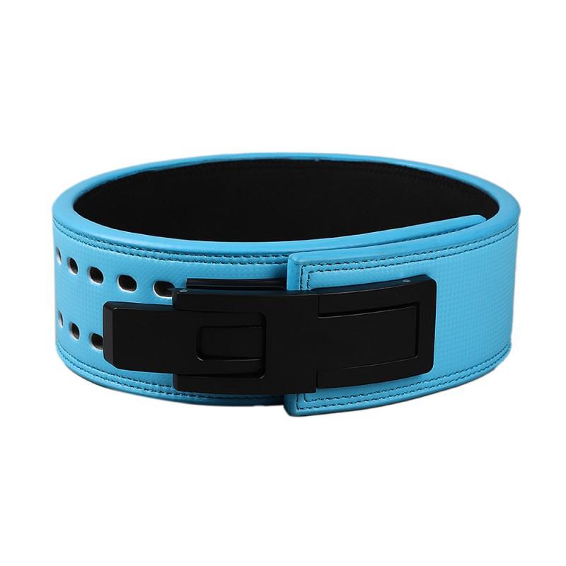 

New Lever Buckle Belt Unisex Fitness Weightlifting Training Hard-drawn Squat Sports Protective Gear blue and black background