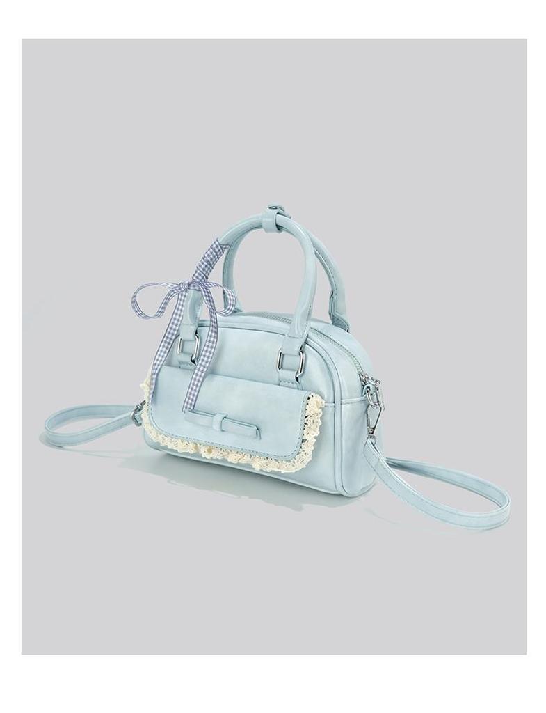 JIAERDI Süße Niedliche Rosa Umhängetasche Damen Harajuku Spitze Schleife Schicker Griff Boston Umhängetaschen Damen Retro Bowlingtasche Y2k