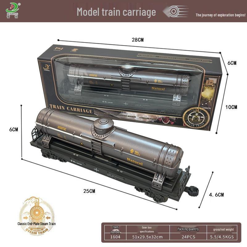 Retro Zestaw Torów Kolei Parowej - Elektryczna Zabawka dla Dzieci