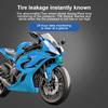 Motorcycle TPMS Tire Pressure Monitoring System 2 Sensors Solar USB Charger Digital Clock Security Alarm Motorbike Tyre Tester