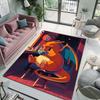 Japan Anime Pokémon Theme Rug with Charizard Print, Carpet for Living Room Kids Bedroom Mat Sofa Doormat Decor Mat Free Shipping