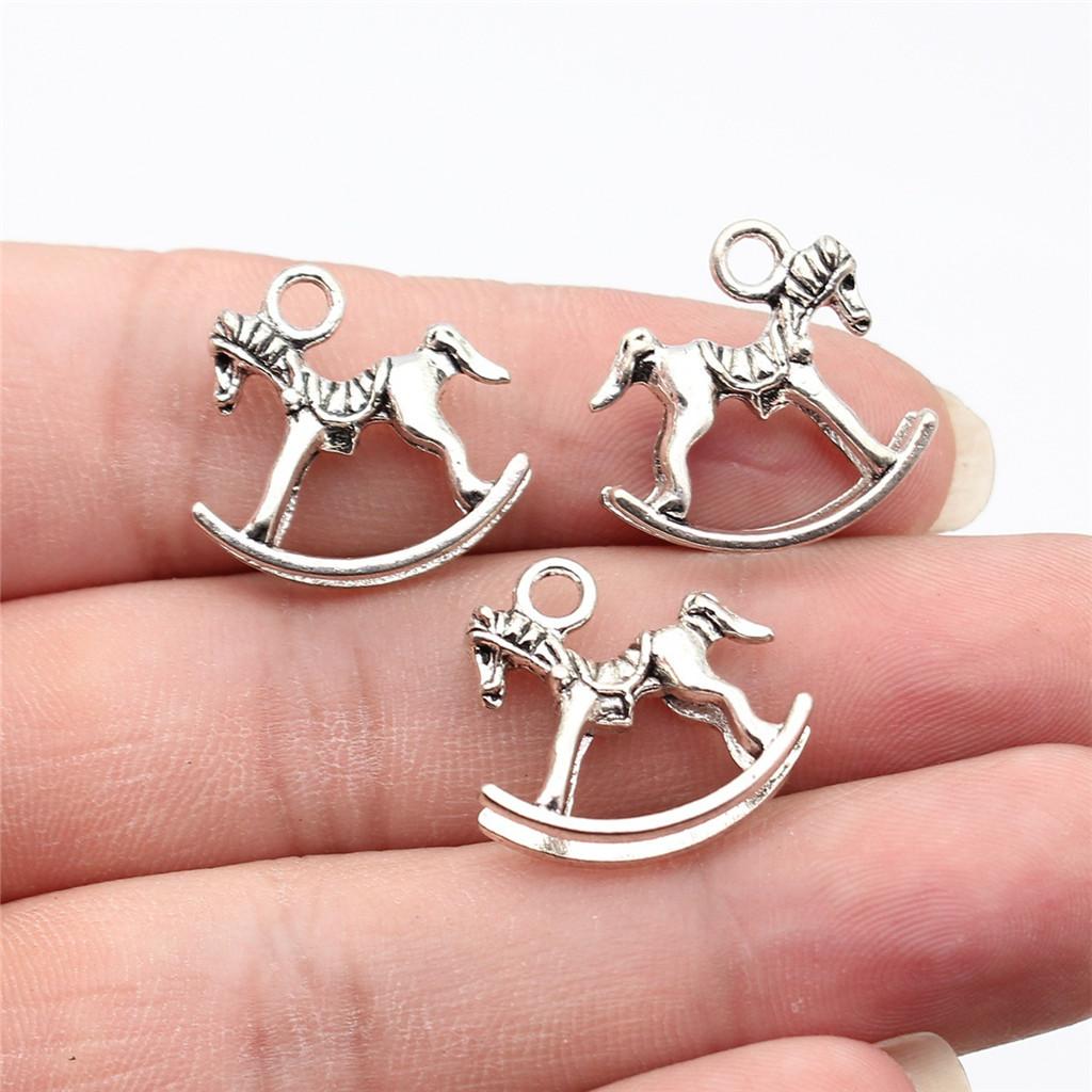 Cavallo Pegaso Creatura Mitica Ciondolo Bronzo Antico Lega di Zinco Materiali per Gioielli Pendenti per Collane