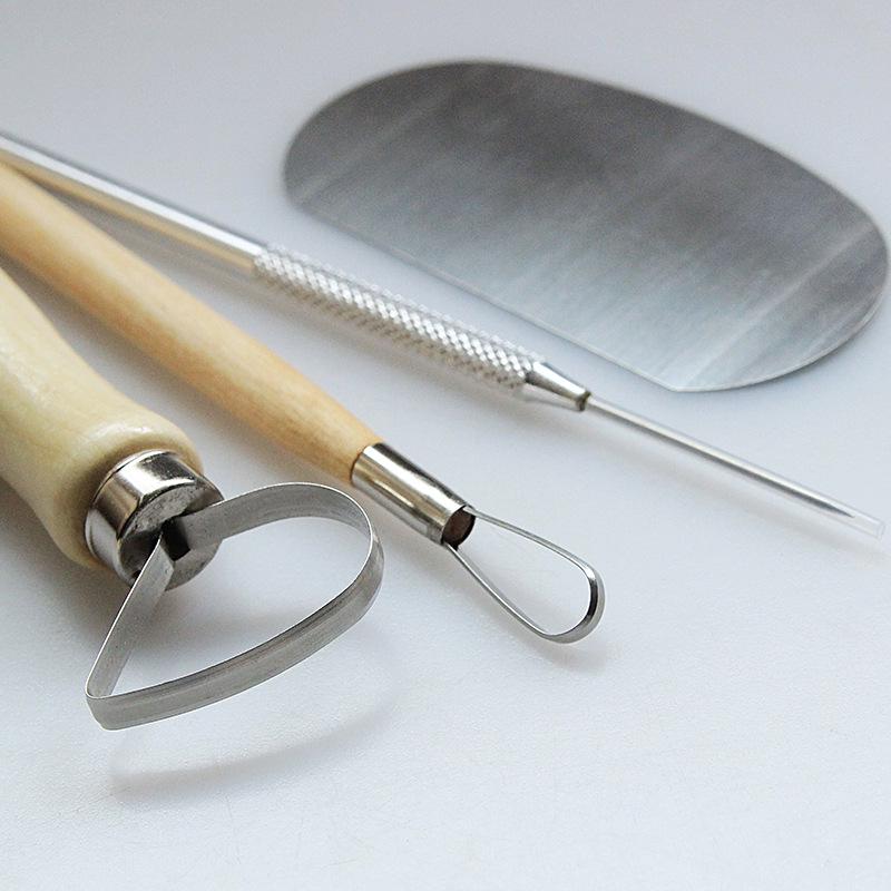Soft Pottery DIY Clay Sculpture Pottery Tool Knife Sculpture Tool 8-piece Set Christmas Gift for Kids LS