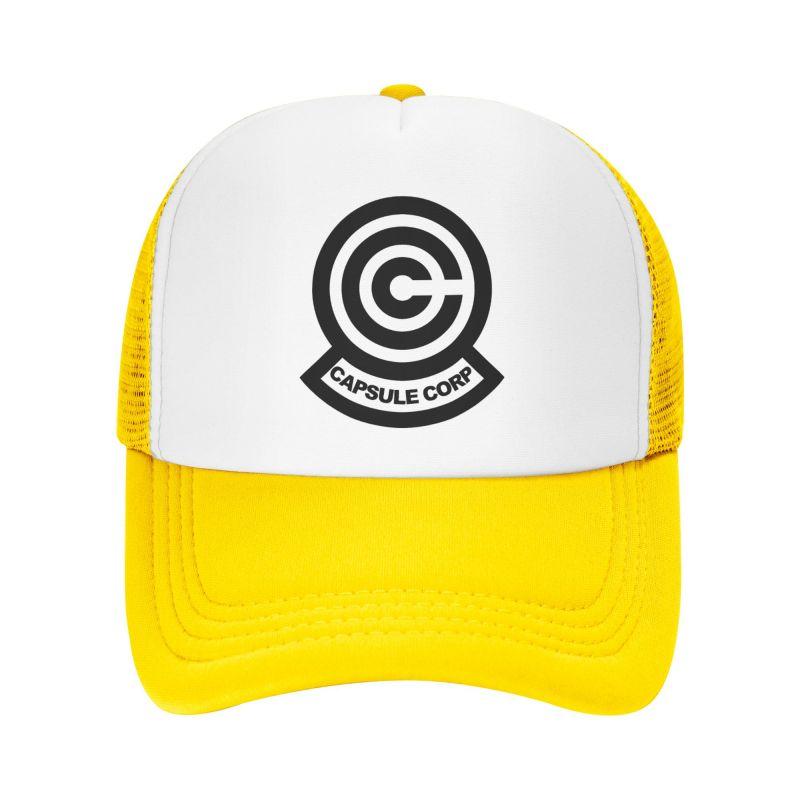 Capsule Corp Mesh Baseball Cap Unisex HipHop Snapback Caps Summer Breathable Sun Visor Hat Anime DBZ Trucker Adjustable Hats