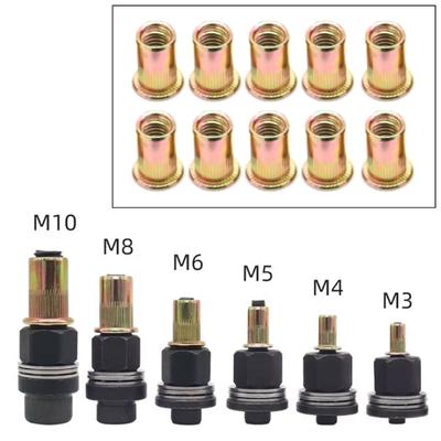 Efficient Completes Manual Riveter Hand Rivet Nut Set for DIYer Professional Use Secure Fastening Needs Easy Operation