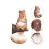 Resin Bird Feeder Cute Art Statue Multi Functional Animal Figurines  Drinking Water