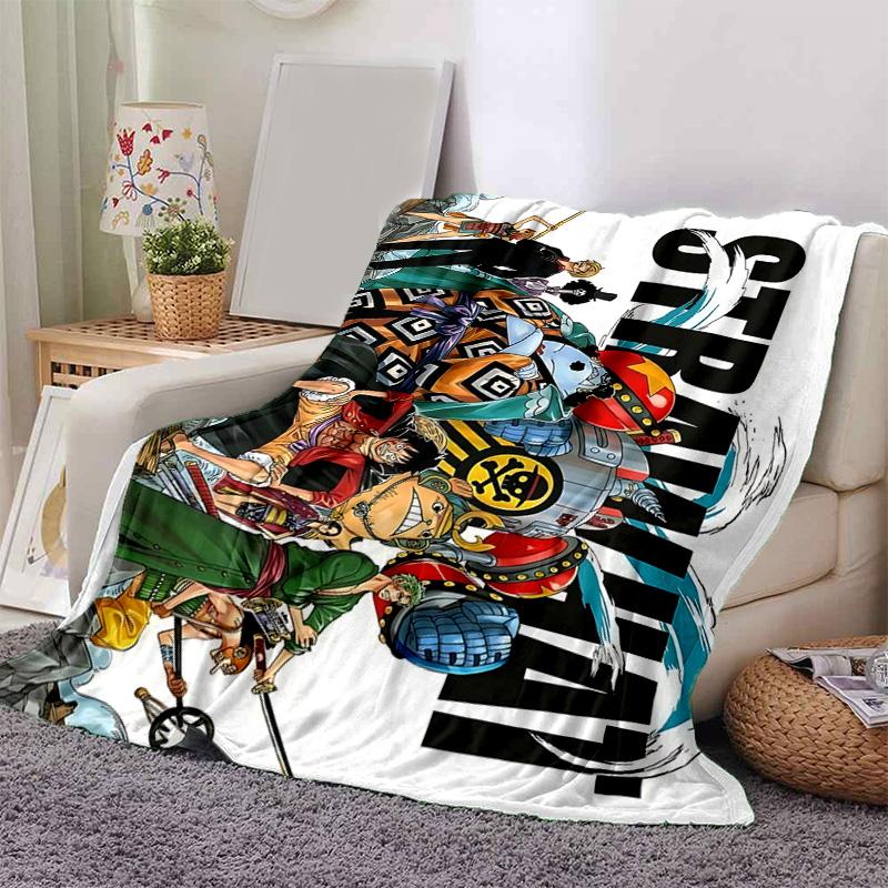 1pc One Piece Adventure Soft Throw Blanket Flannel All Season Light Weight Living Room/Bedroom Warm Blanket. M7270132