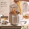 Stainless Steel 304 Dual-Purpose Oil Filter Pot with Frying Basket and Lid