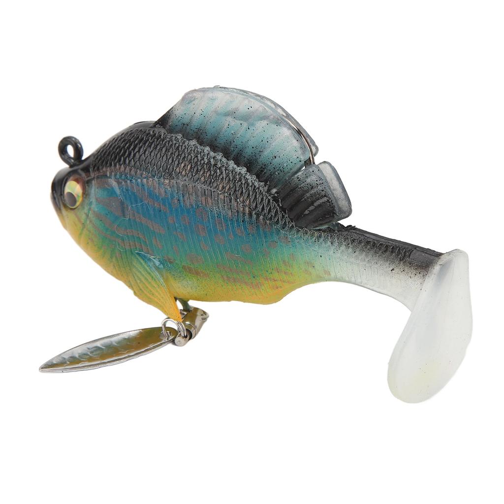 5pcs Soft Fishing Lures for Bass 18g 8cm Paddle Tail Swimbaits with Spinner Artificial Fishing Bait Lifelike Fishing Lures Kit