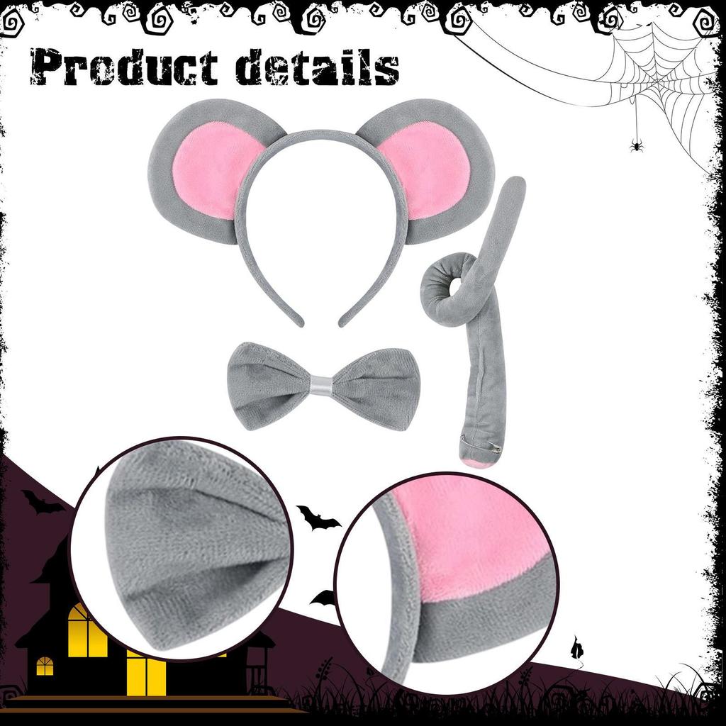 Cute Mouses Ears Headband Animal Dress for Halloween Festival